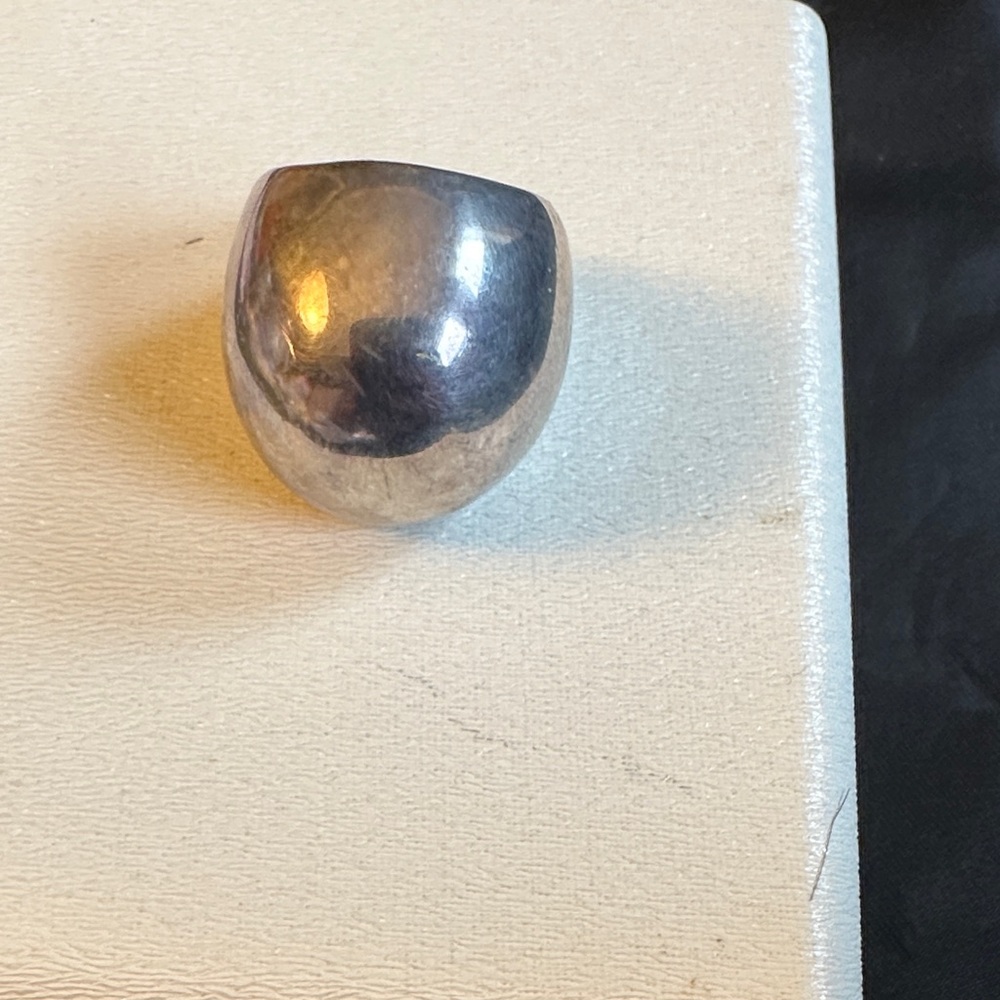 Solid Sterling Silver Chunky Dome Statement Ring … - image 4